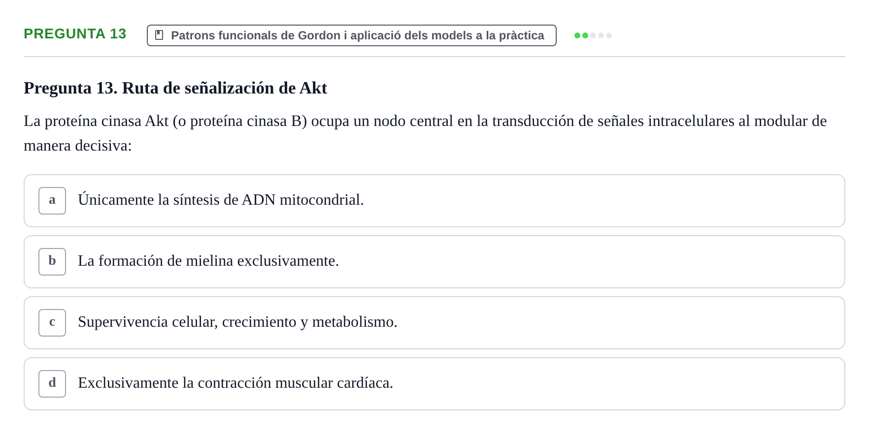 Enunciado: Pregunta 13