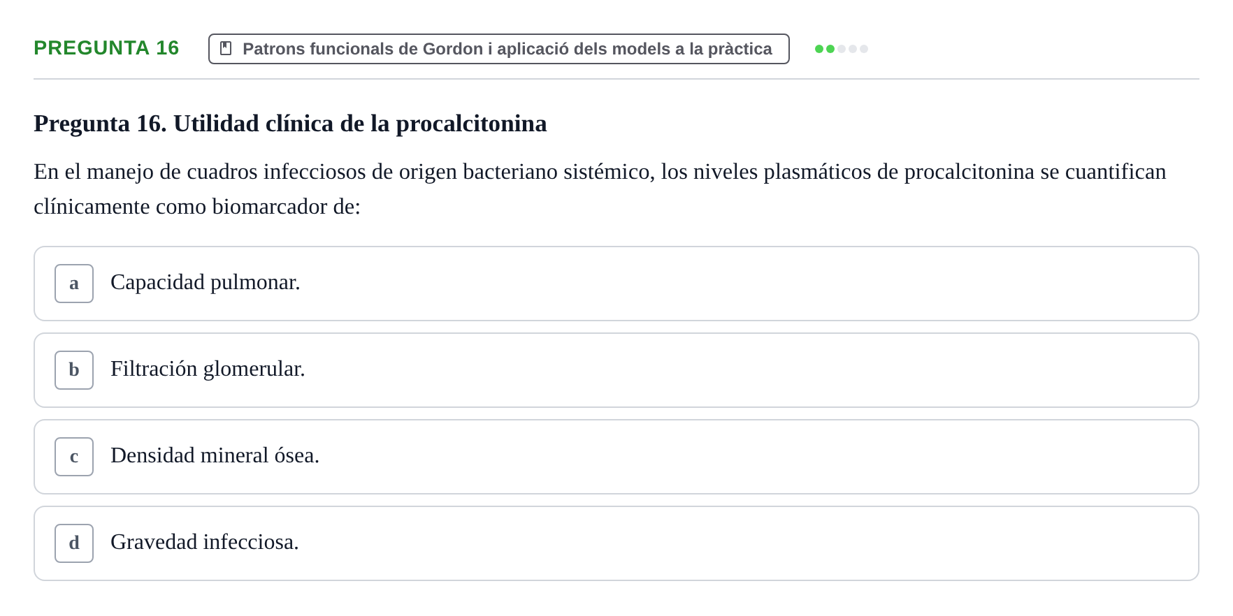 Enunciado: Pregunta 16