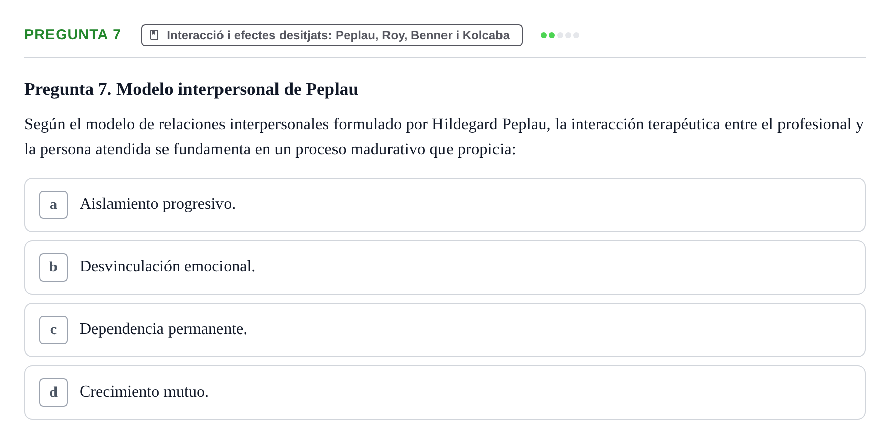 Enunciado: Pregunta 7
