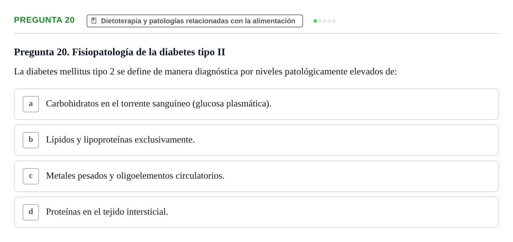 Enunciado: Pregunta 20 · Biología del Cuidado UIC 2024
