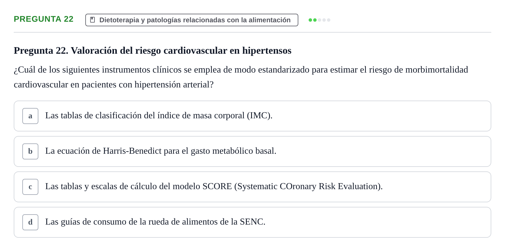 Enunciado: Pregunta 22 · Biología del Cuidado UIC 2024