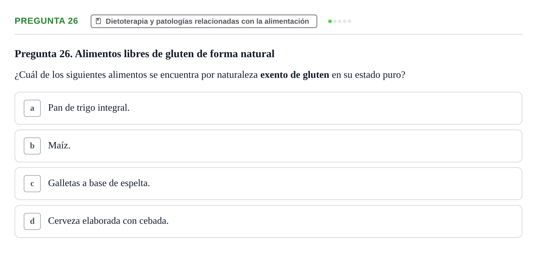 Enunciado: Pregunta 26 · Biología del Cuidado UIC 2024