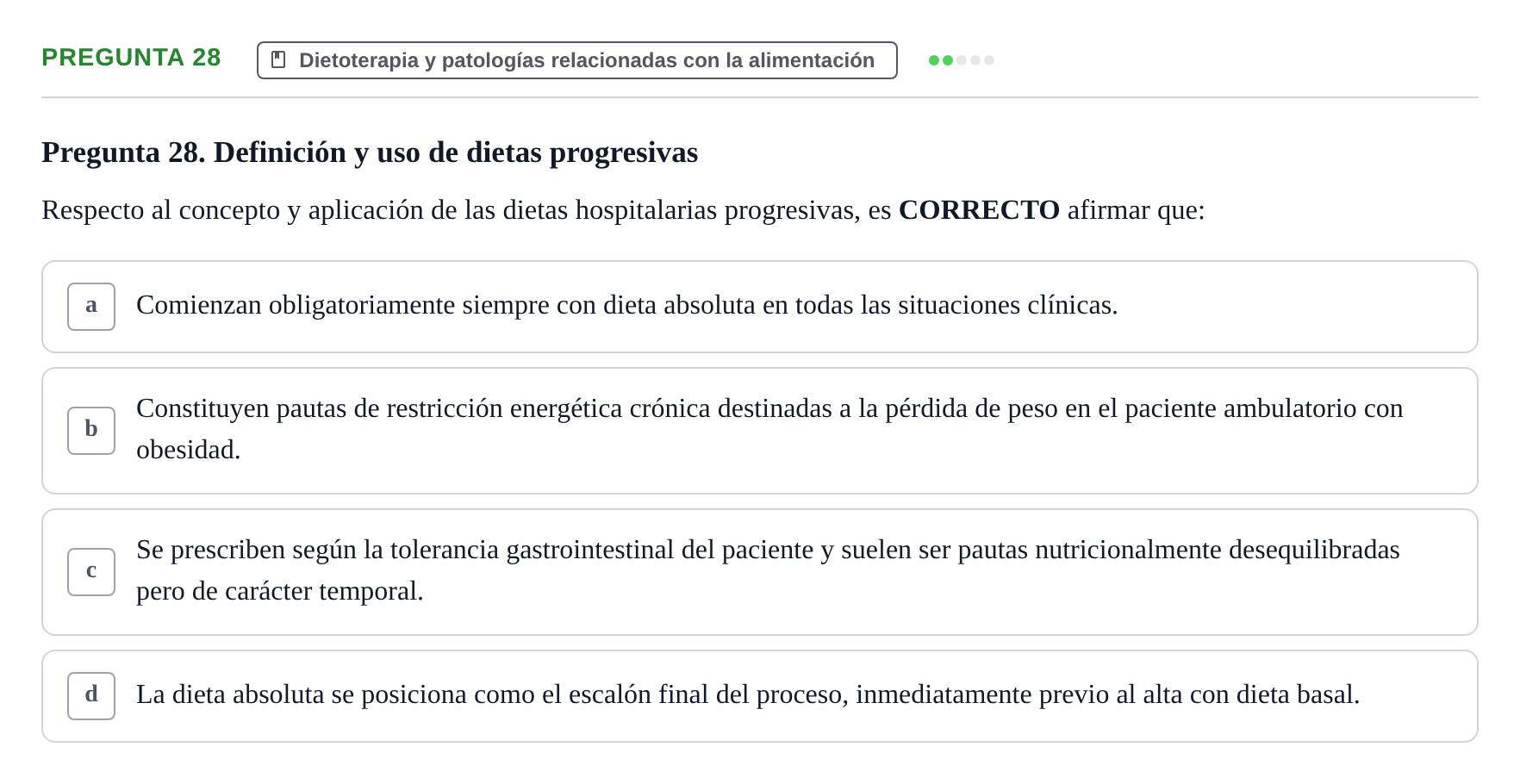 Enunciado: Pregunta 28 · Biología del Cuidado UIC 2024