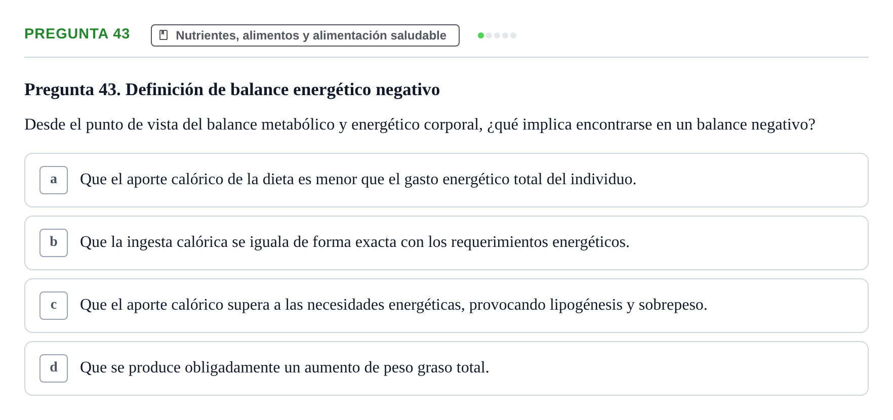 Enunciado: Pregunta 43 · Biología del Cuidado UIC 2024