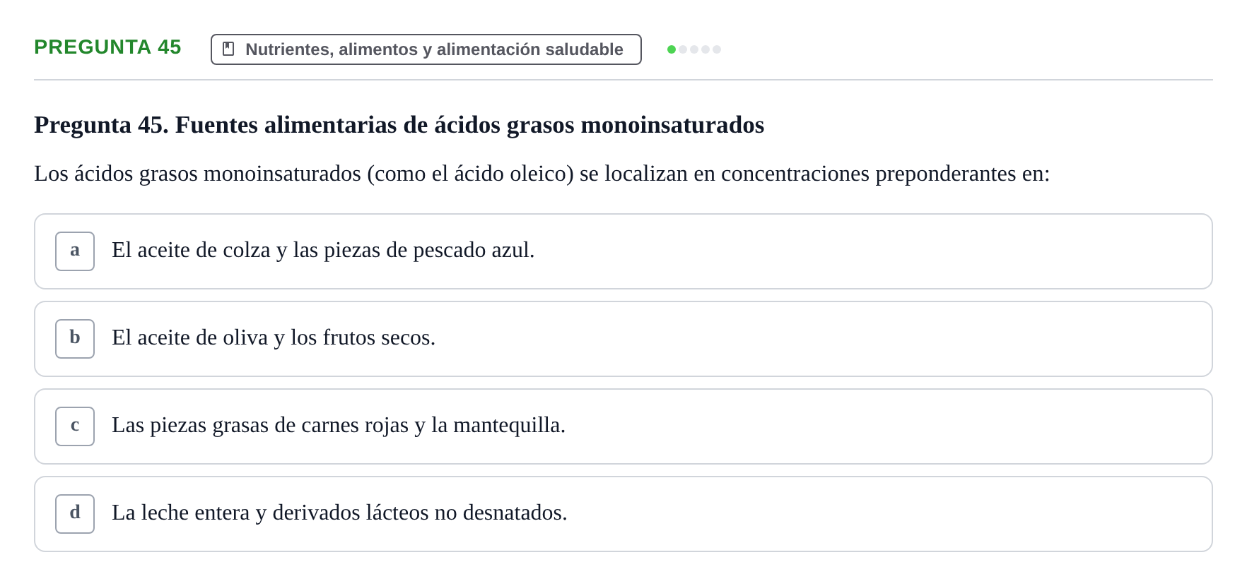 Enunciado: Pregunta 45 · Biología del Cuidado UIC 2024