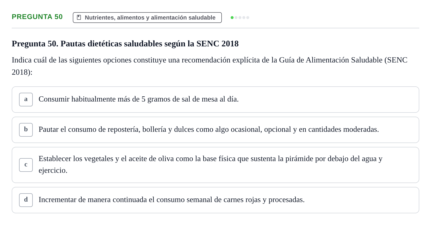 Enunciado: Pregunta 50 · Biología del Cuidado UIC 2024
