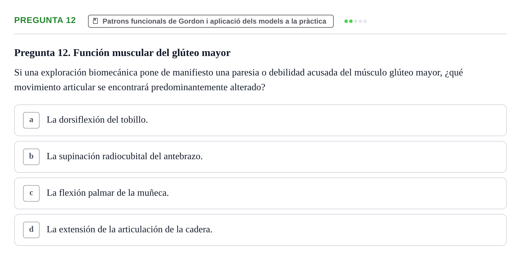 Enunciado: Pregunta 12
