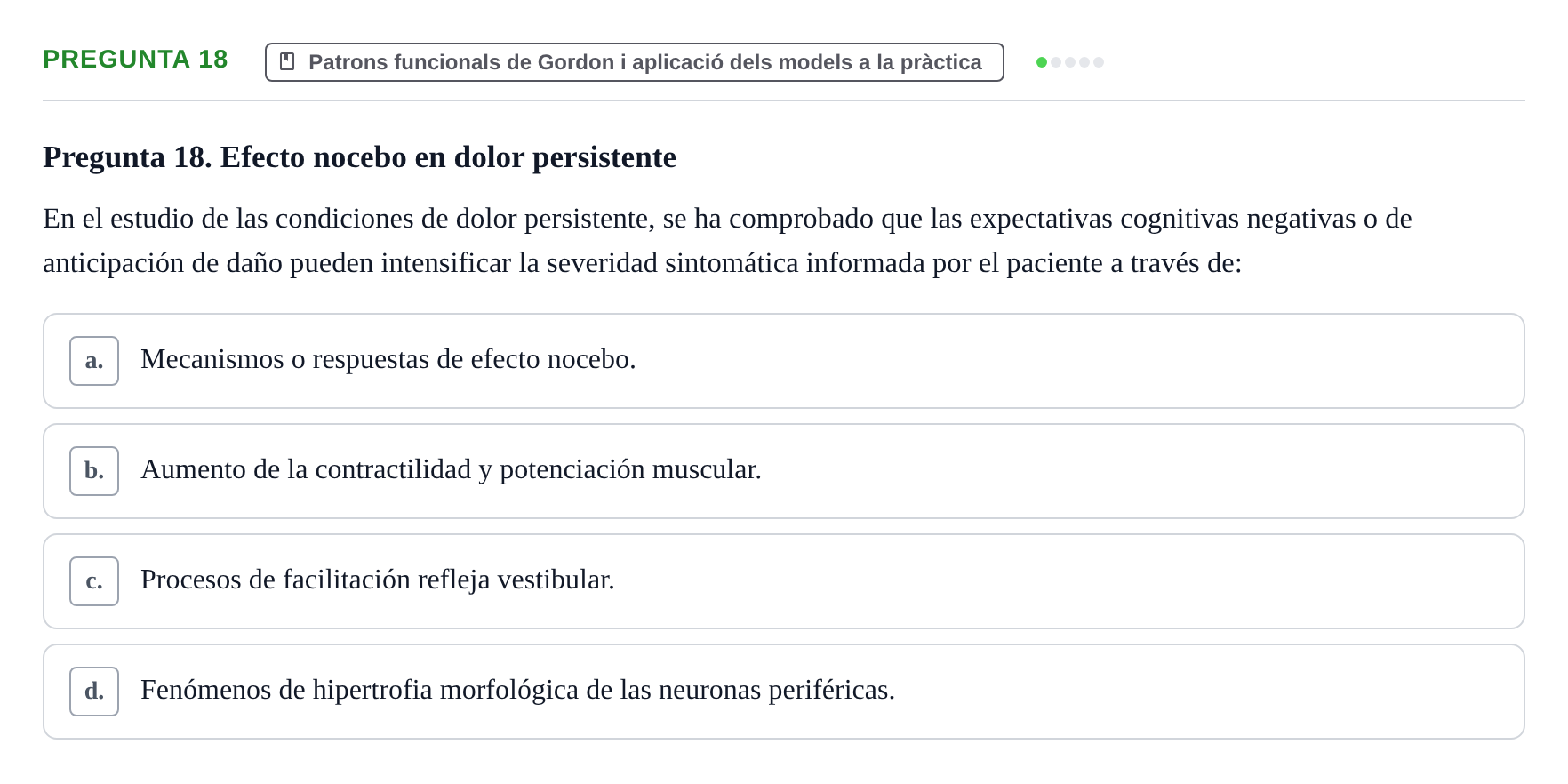 Enunciado: Pregunta 18
