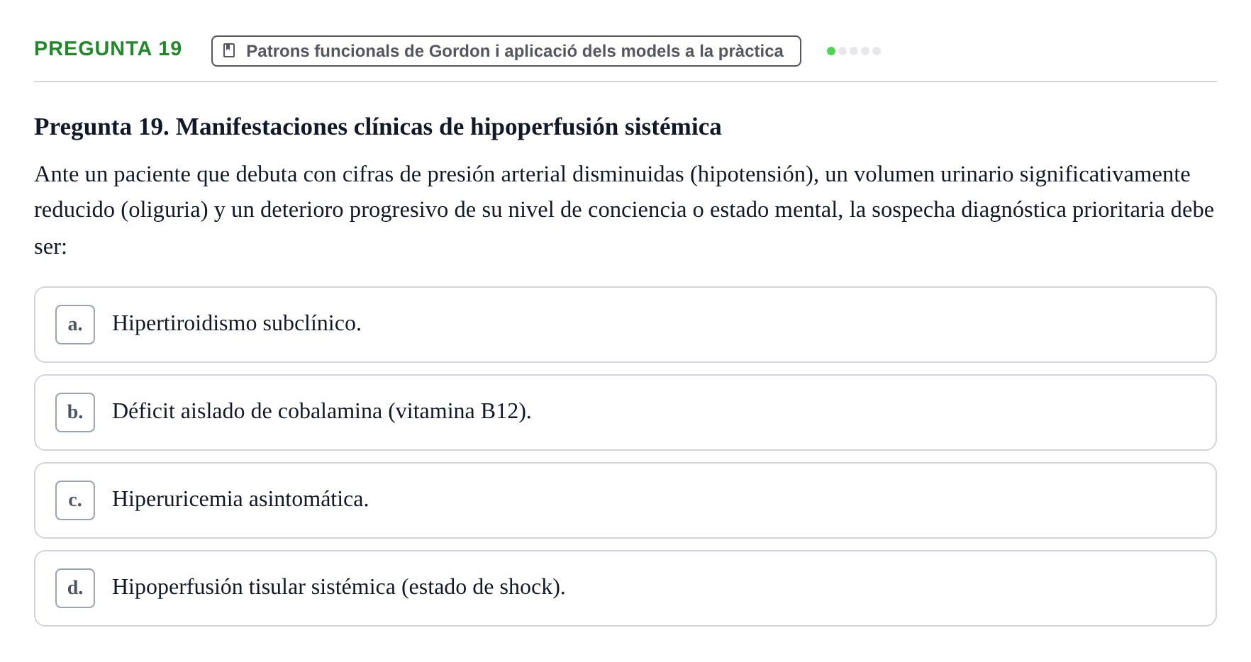Enunciado: Pregunta 19