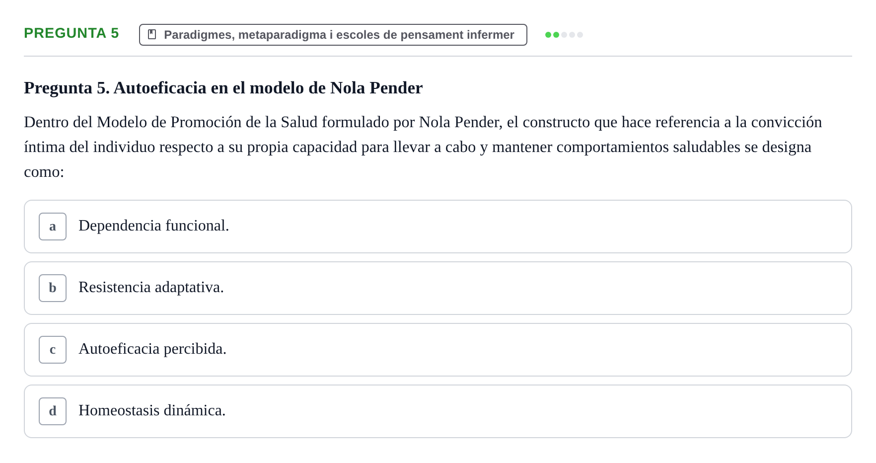 Enunciado: Pregunta 5