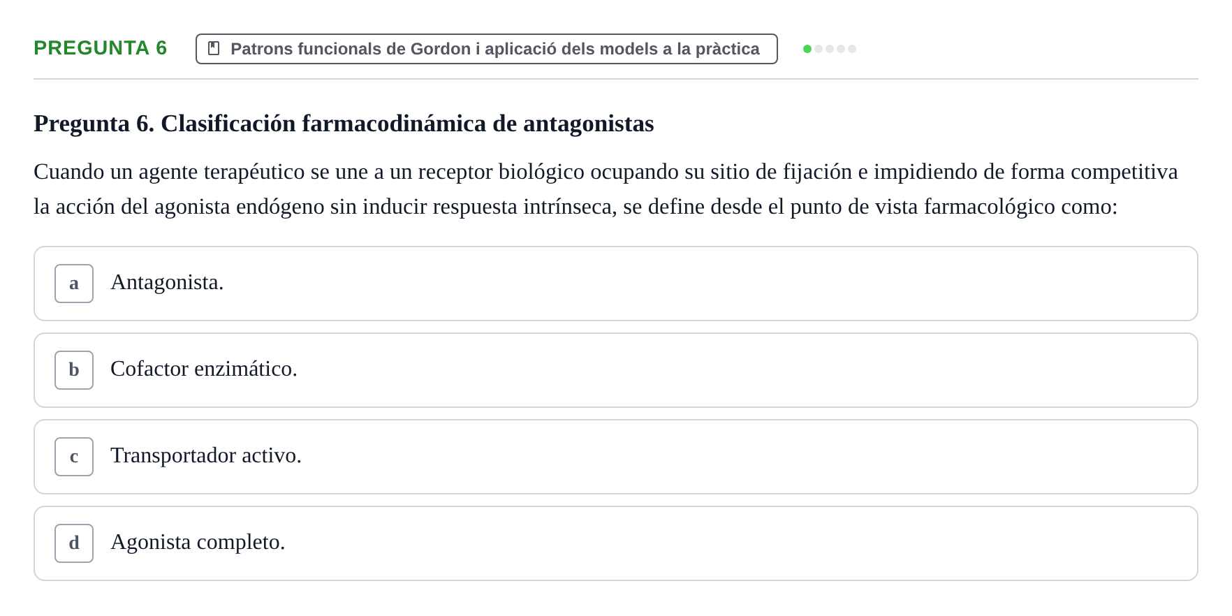 Enunciado: Pregunta 6