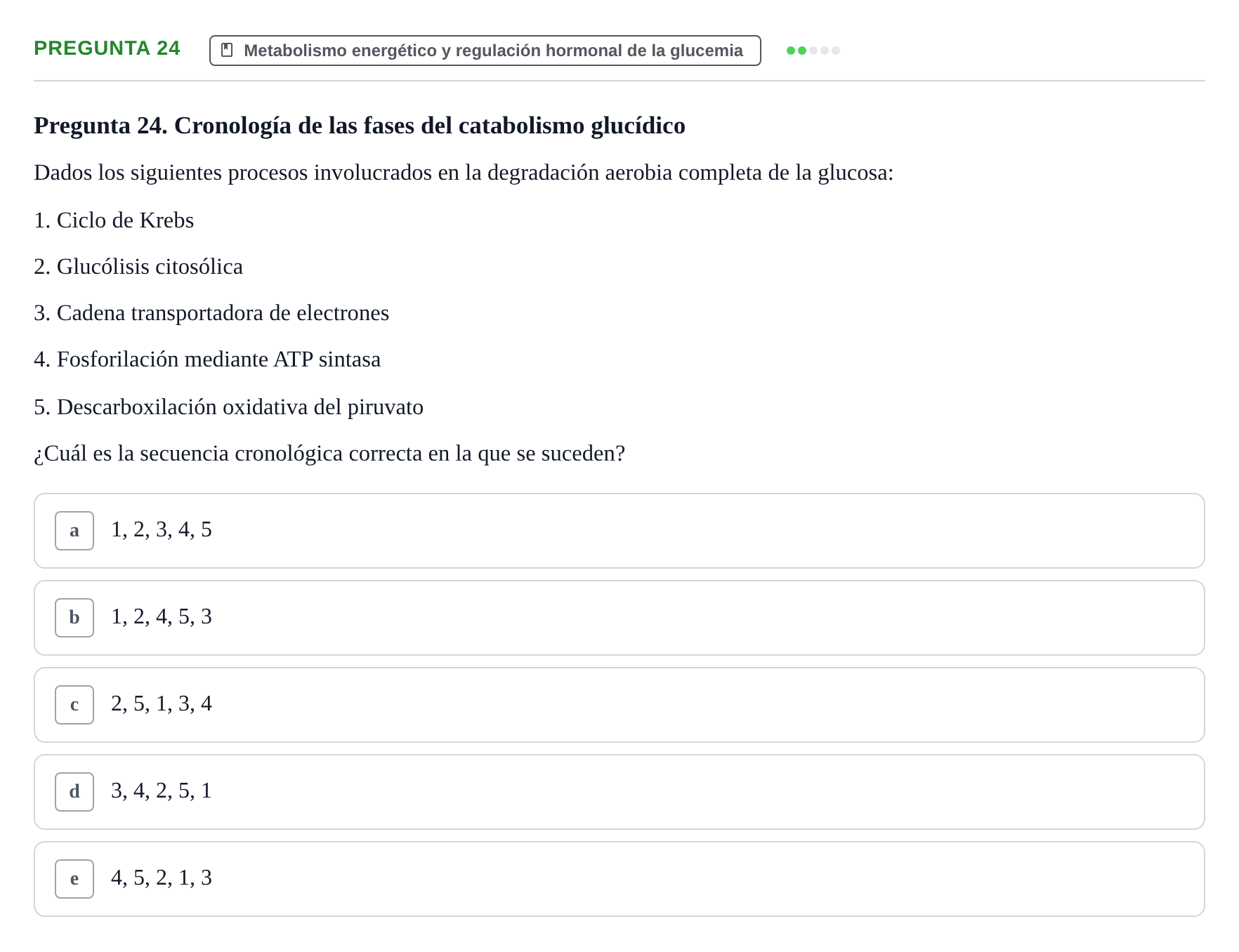 Enunciado: Pregunta 24 · Biología del Cuidado UIC 2018