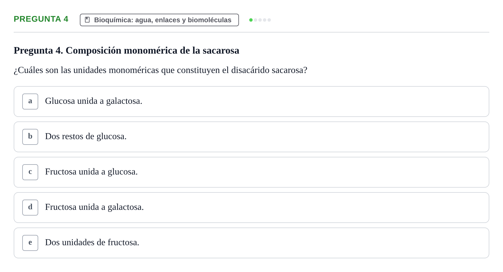 Enunciado: Pregunta 4 · Biología del Cuidado UIC 2018