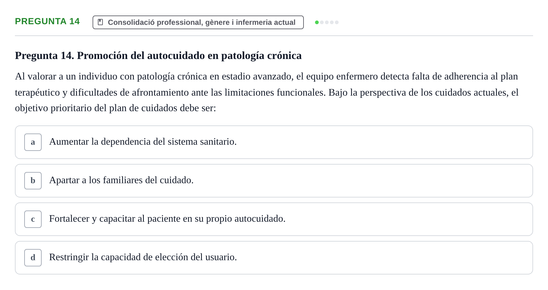 Enunciado: Pregunta 14