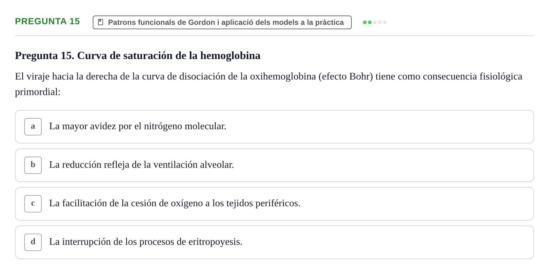Enunciado: Pregunta 15
