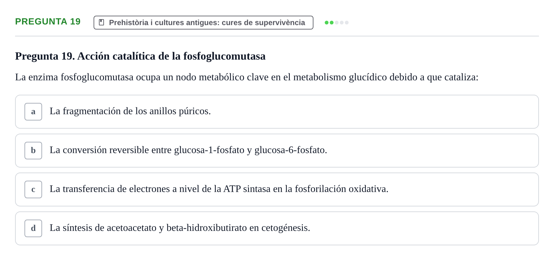 Enunciado: Pregunta 19