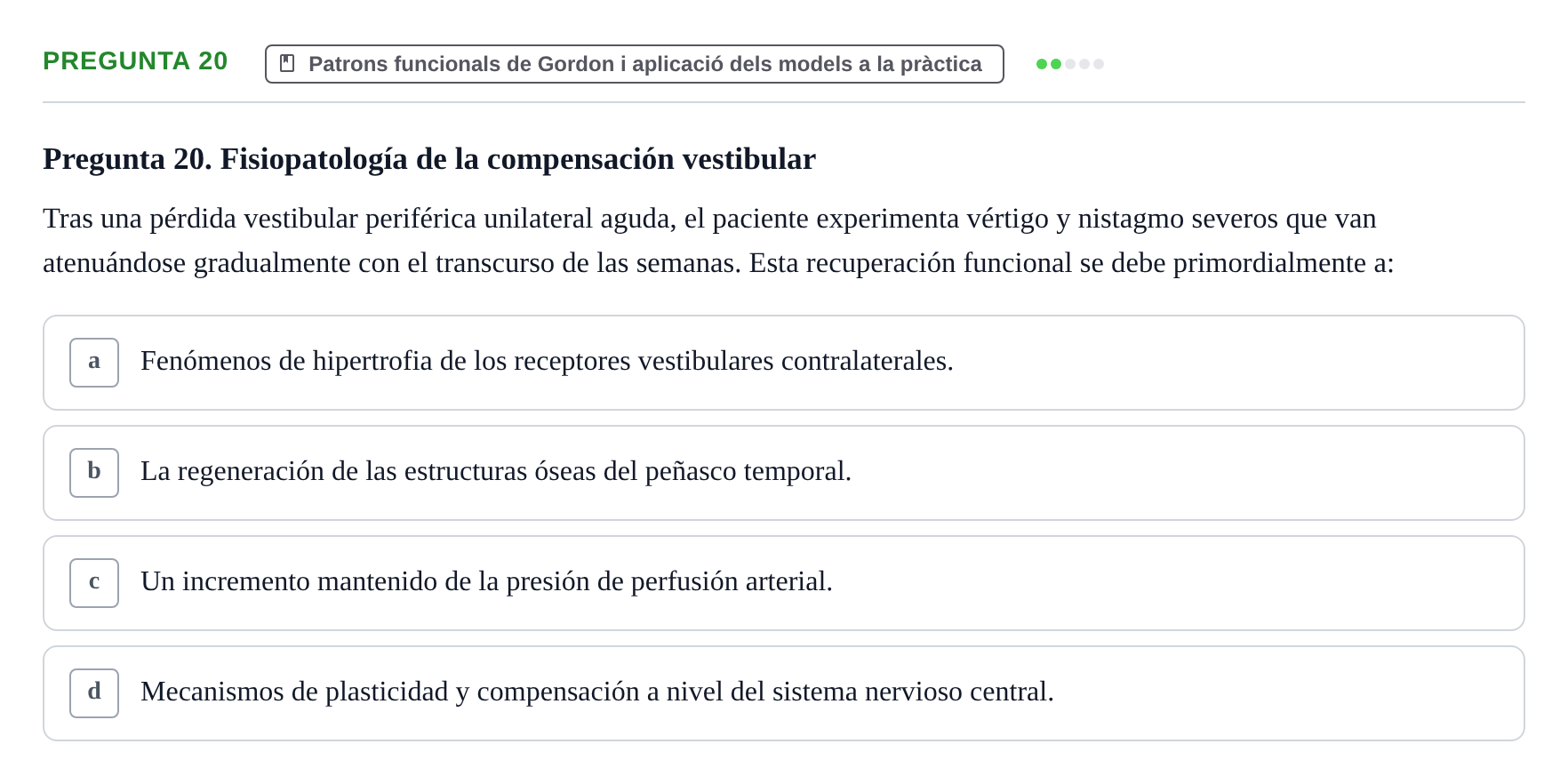 Enunciado: Pregunta 20