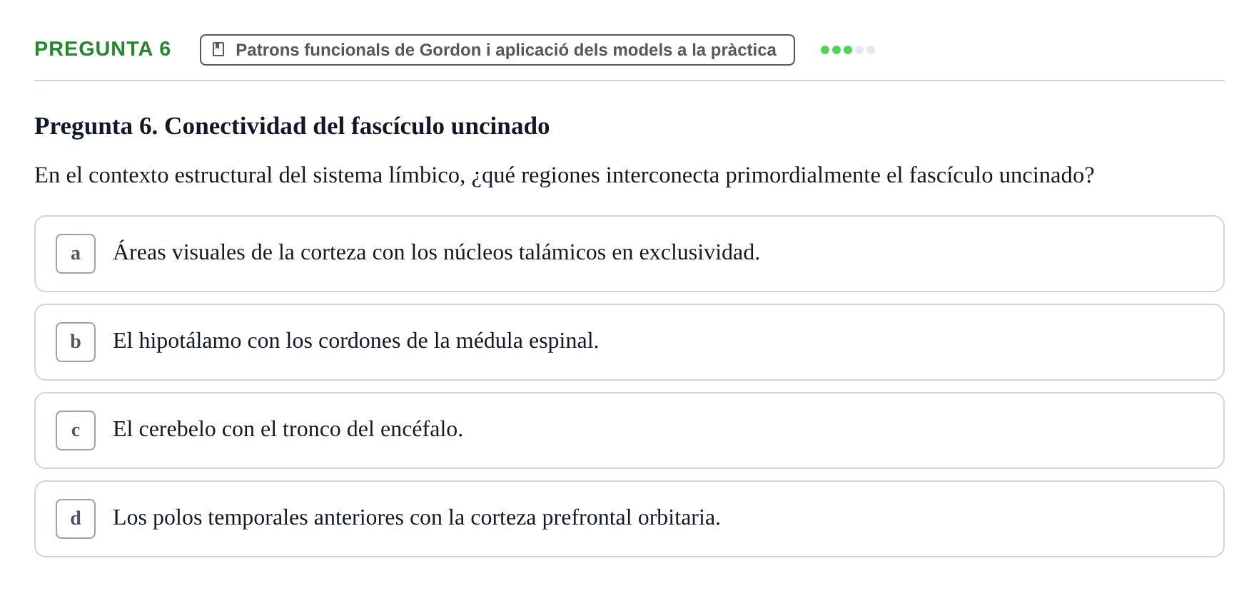 Enunciado: Pregunta 6