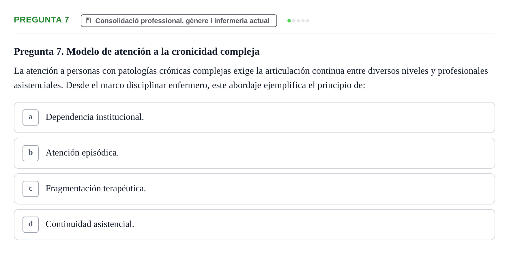 Enunciado: Pregunta 7