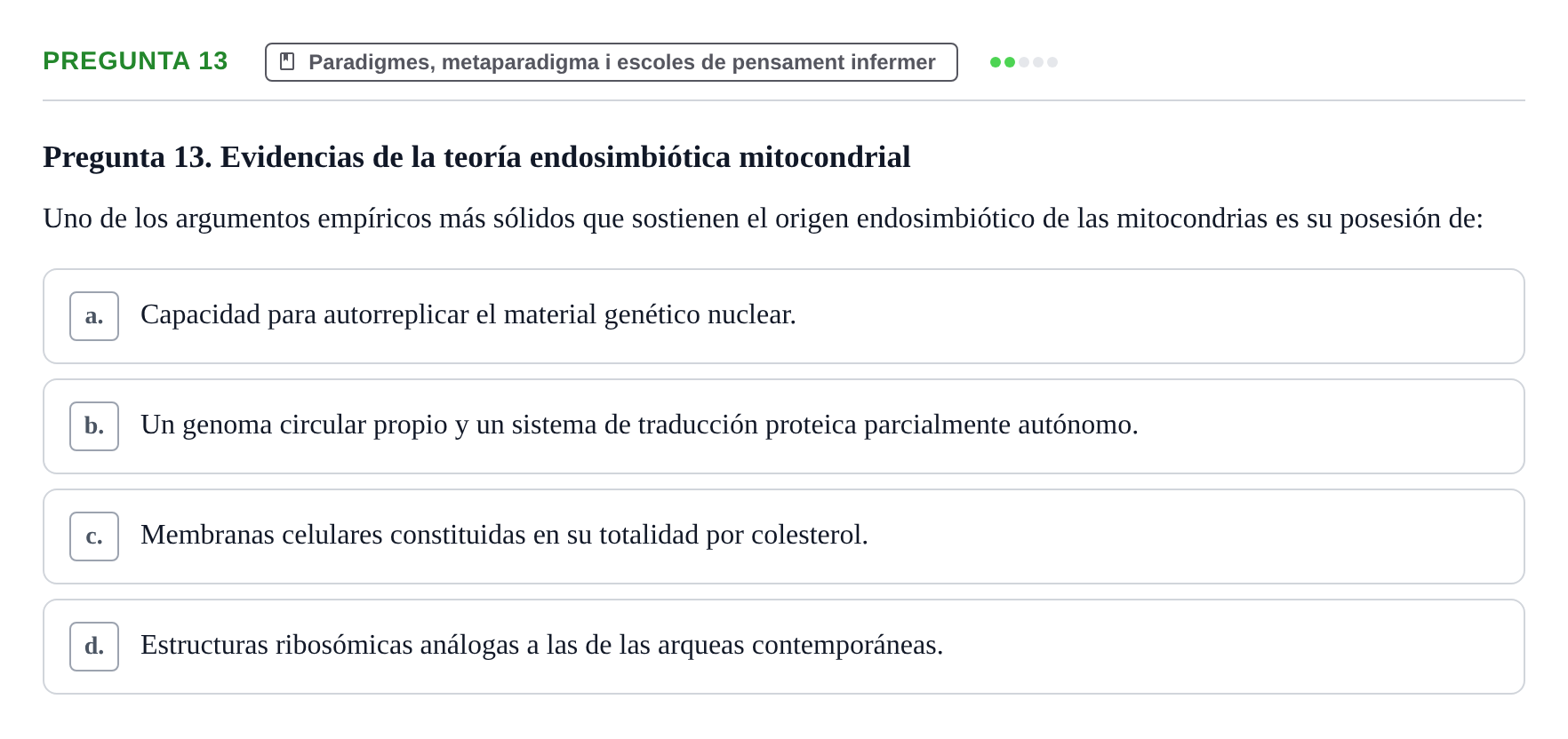 Enunciado: Pregunta 13