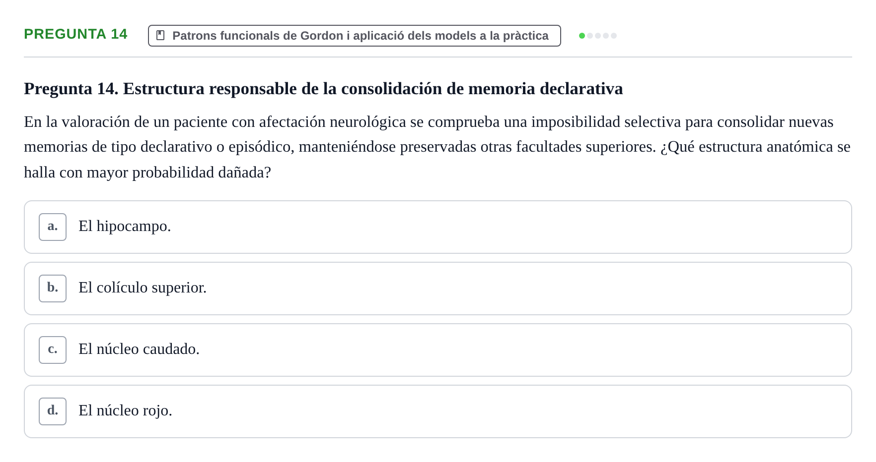 Enunciado: Pregunta 14
