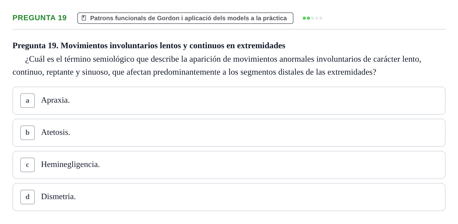 Enunciado: Pregunta 19