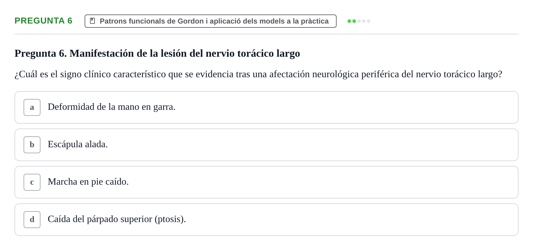 Enunciado: Pregunta 6