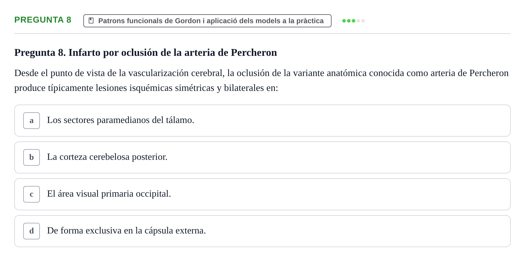 Enunciado: Pregunta 8
