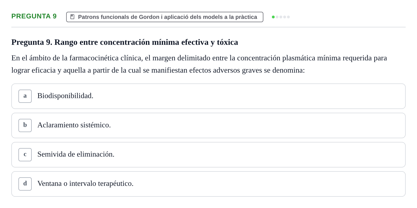 Enunciado: Pregunta 9