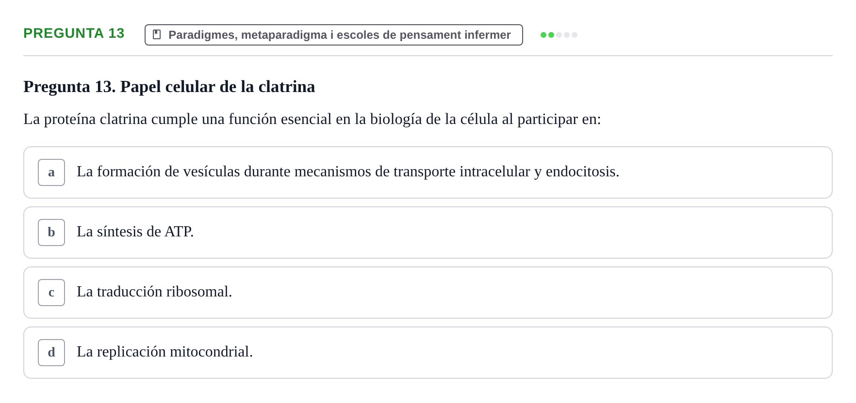 Enunciado: Pregunta 13