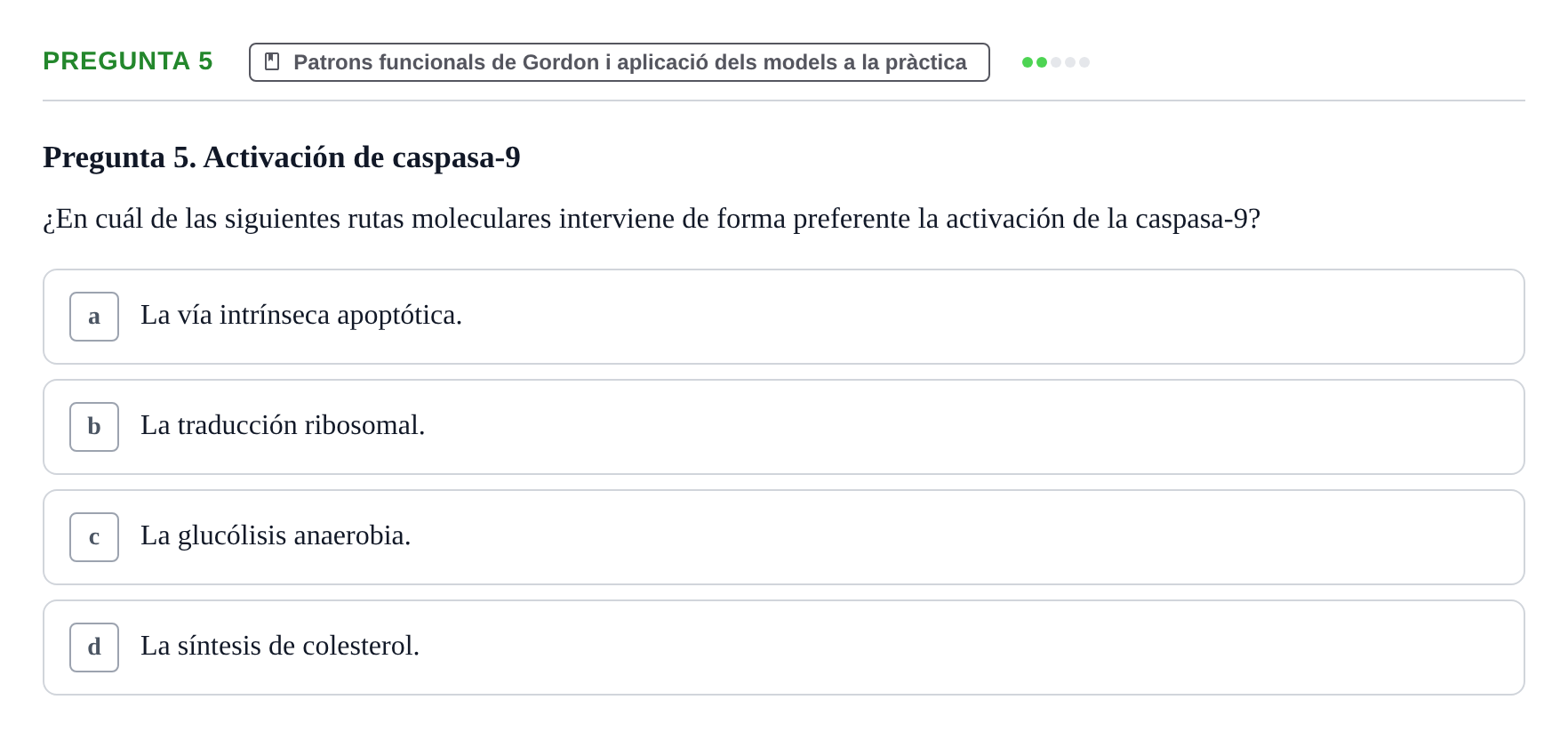 Enunciado: Pregunta 5