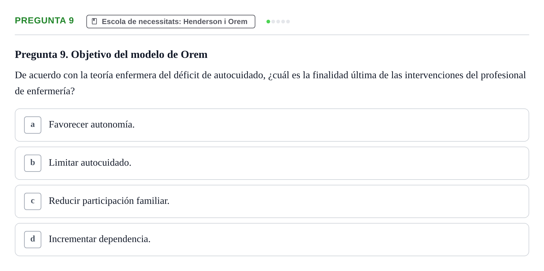 Enunciado: Pregunta 9