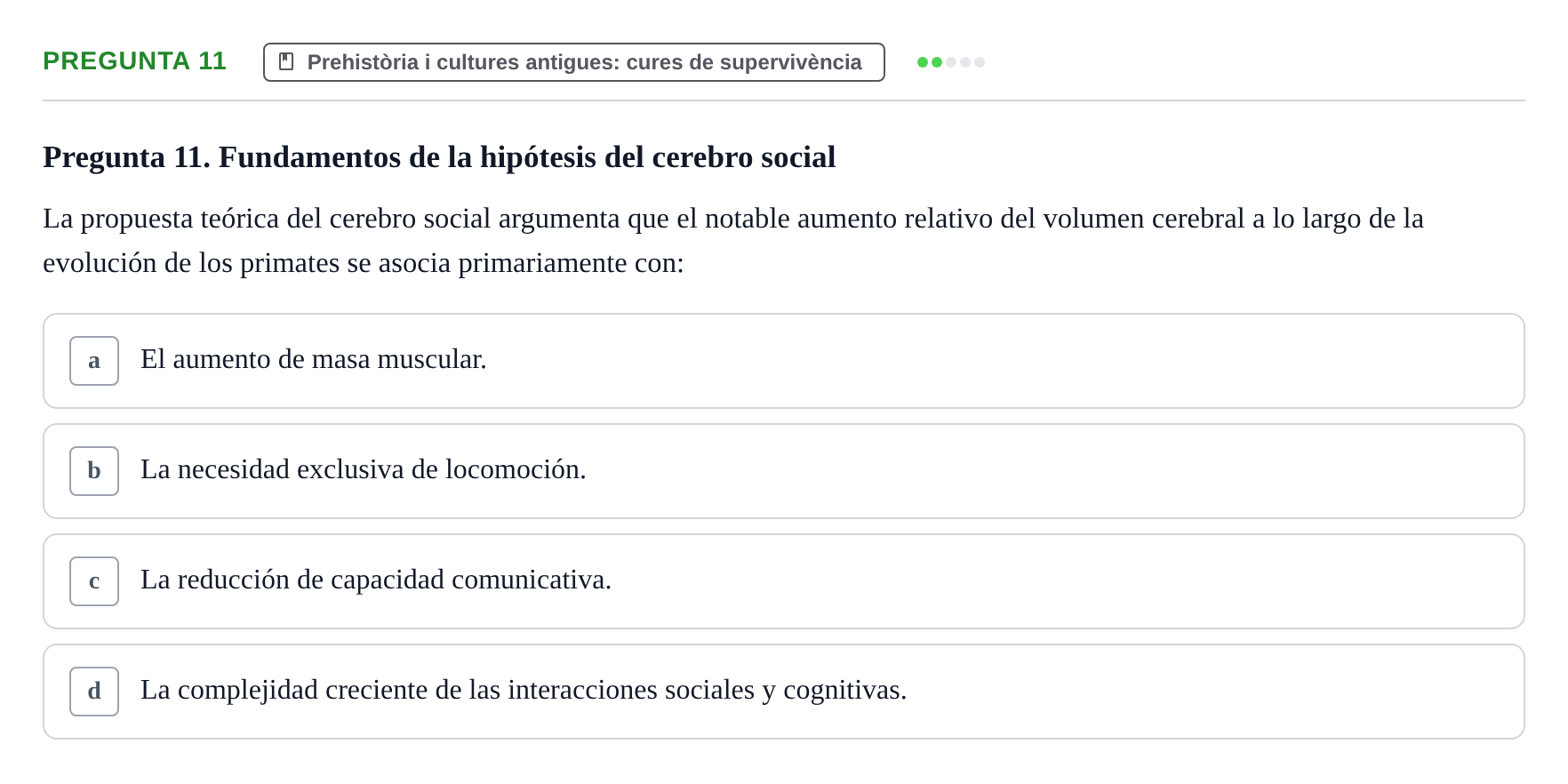 Enunciado: Pregunta 11