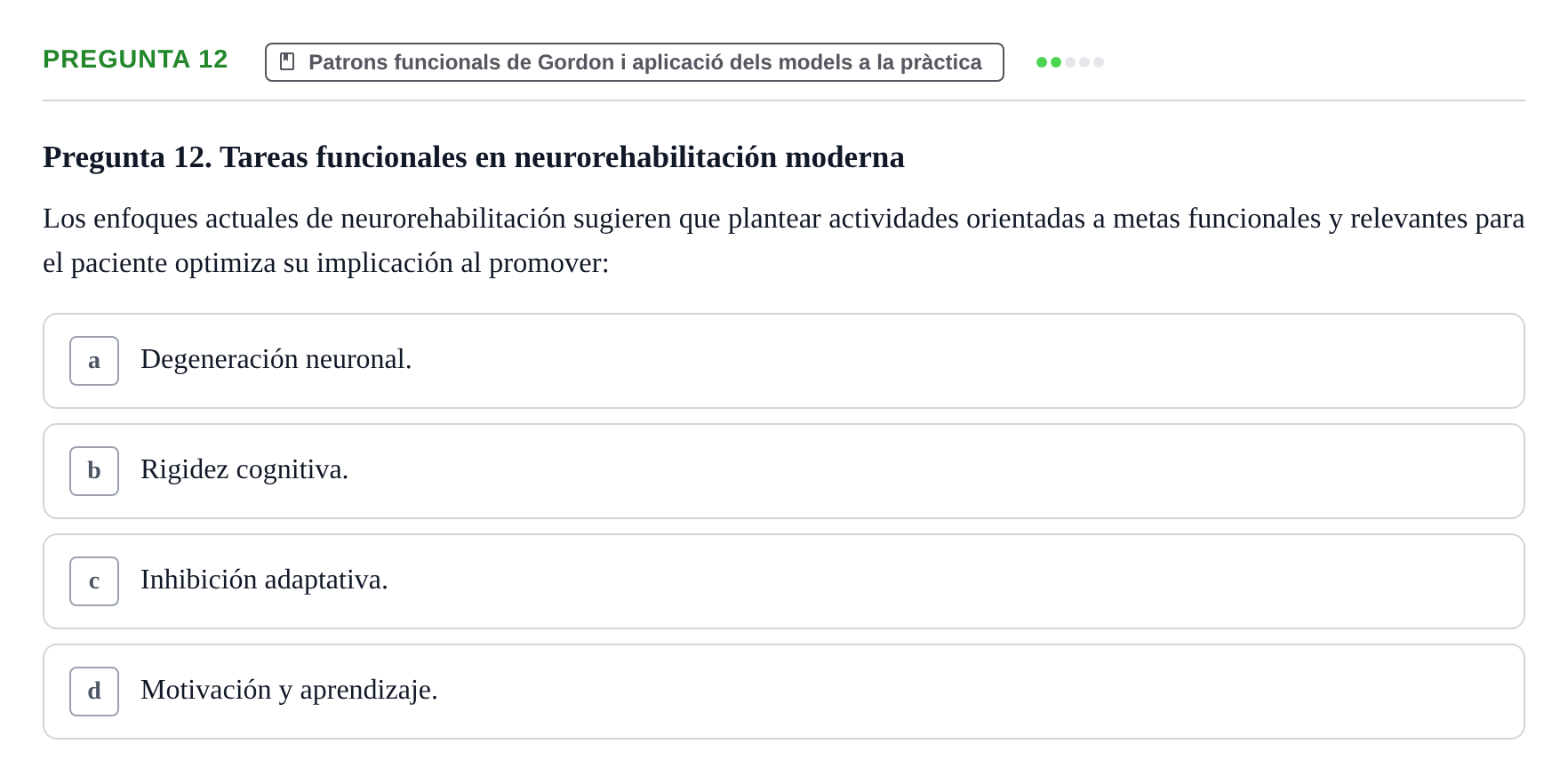 Enunciado: Pregunta 12