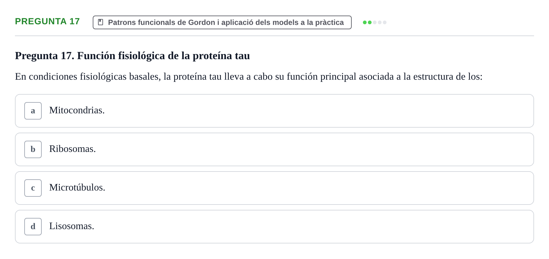 Enunciado: Pregunta 17
