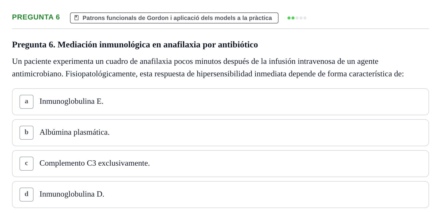 Enunciado: Pregunta 6