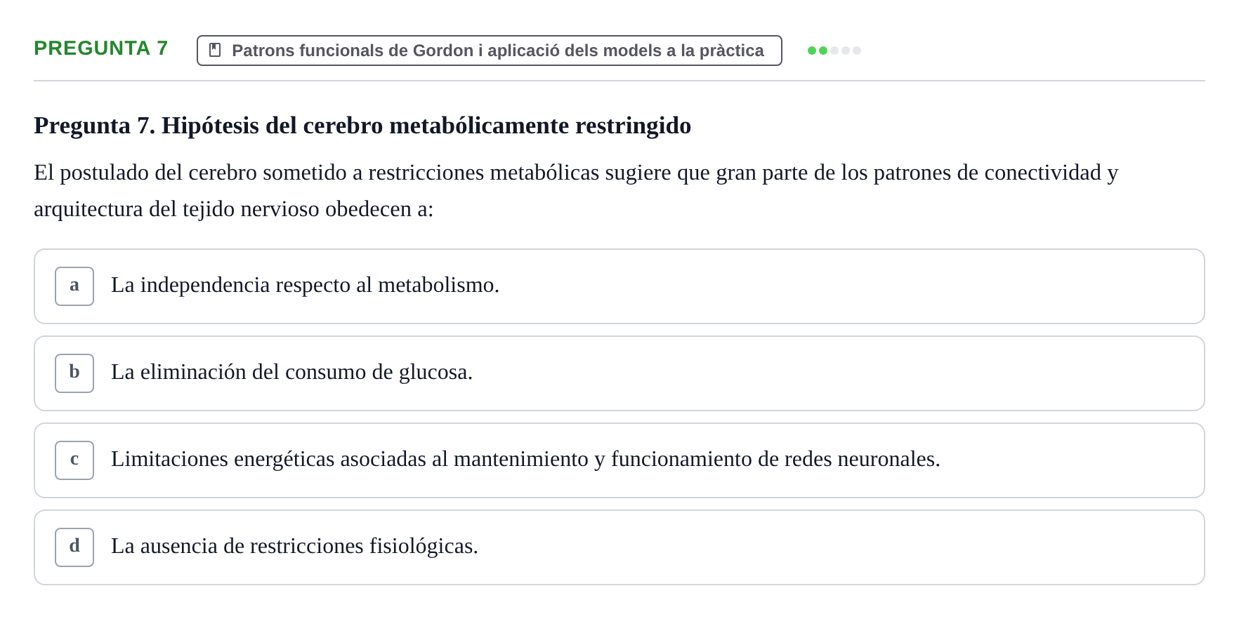 Enunciado: Pregunta 7