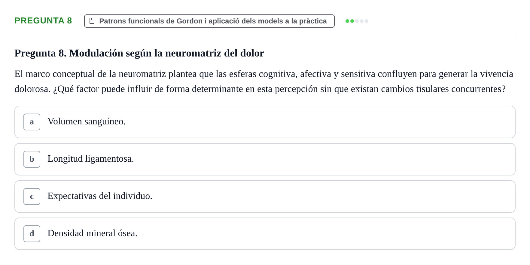 Enunciado: Pregunta 8