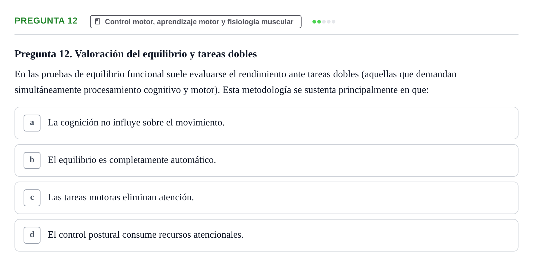Enunciado: Pregunta 12