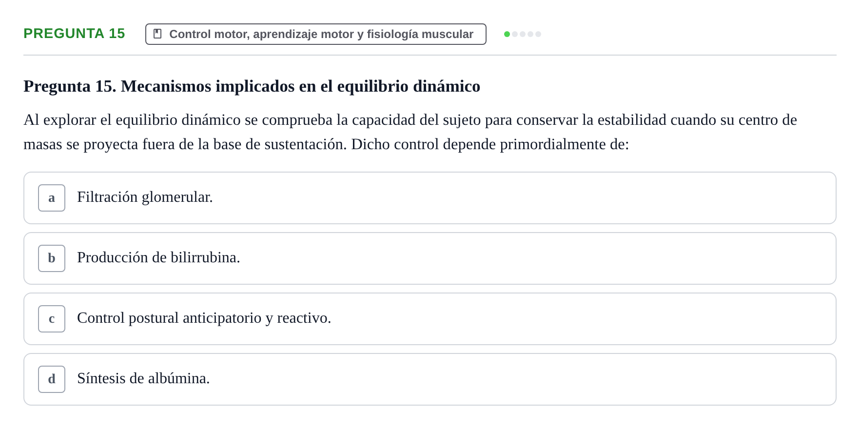 Enunciado: Pregunta 15