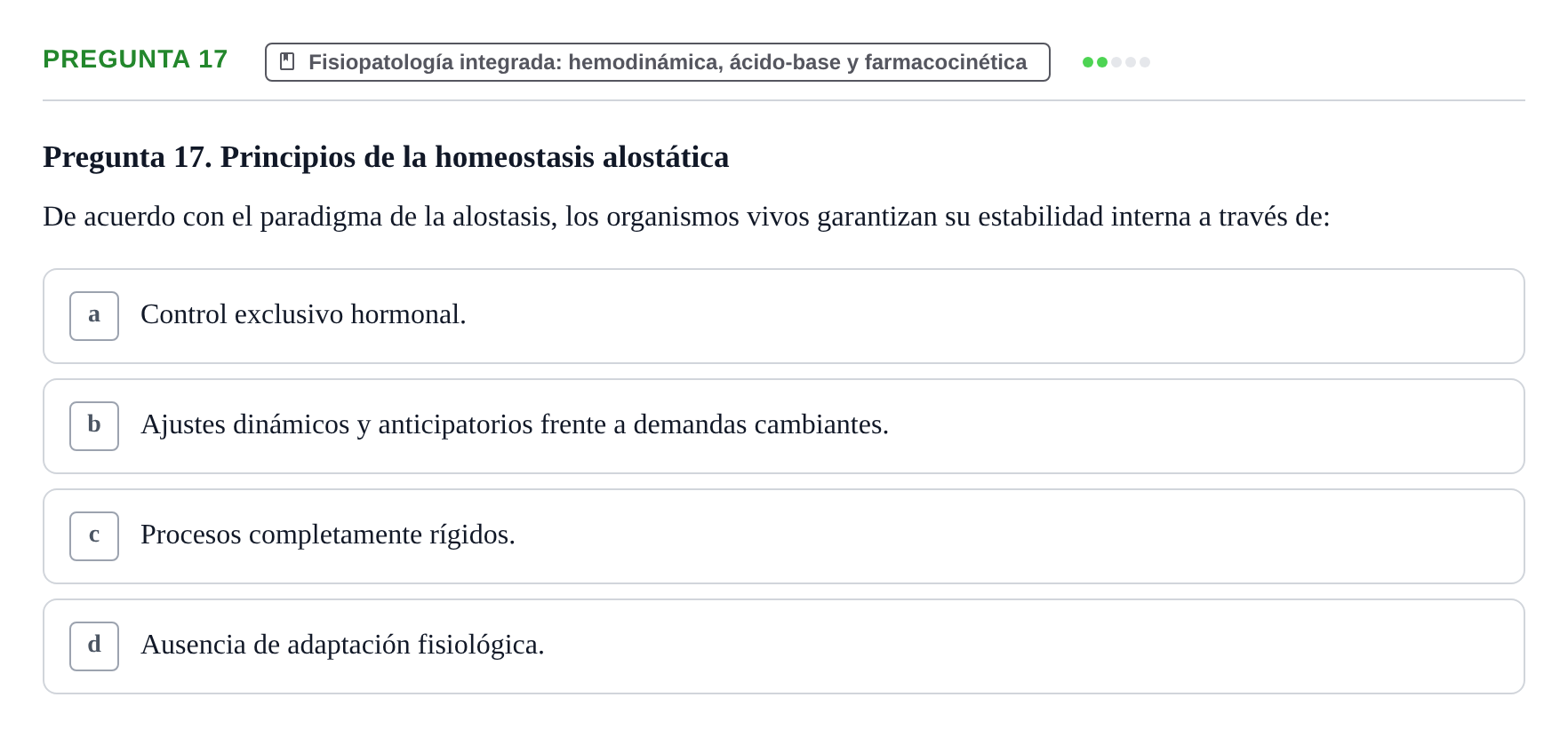 Enunciado: Pregunta 17