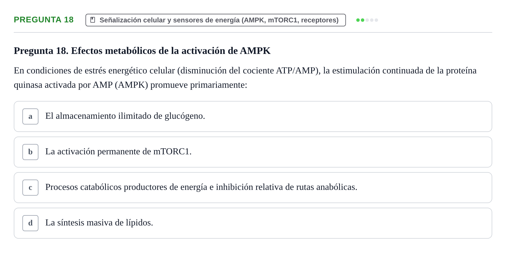 Enunciado: Pregunta 18