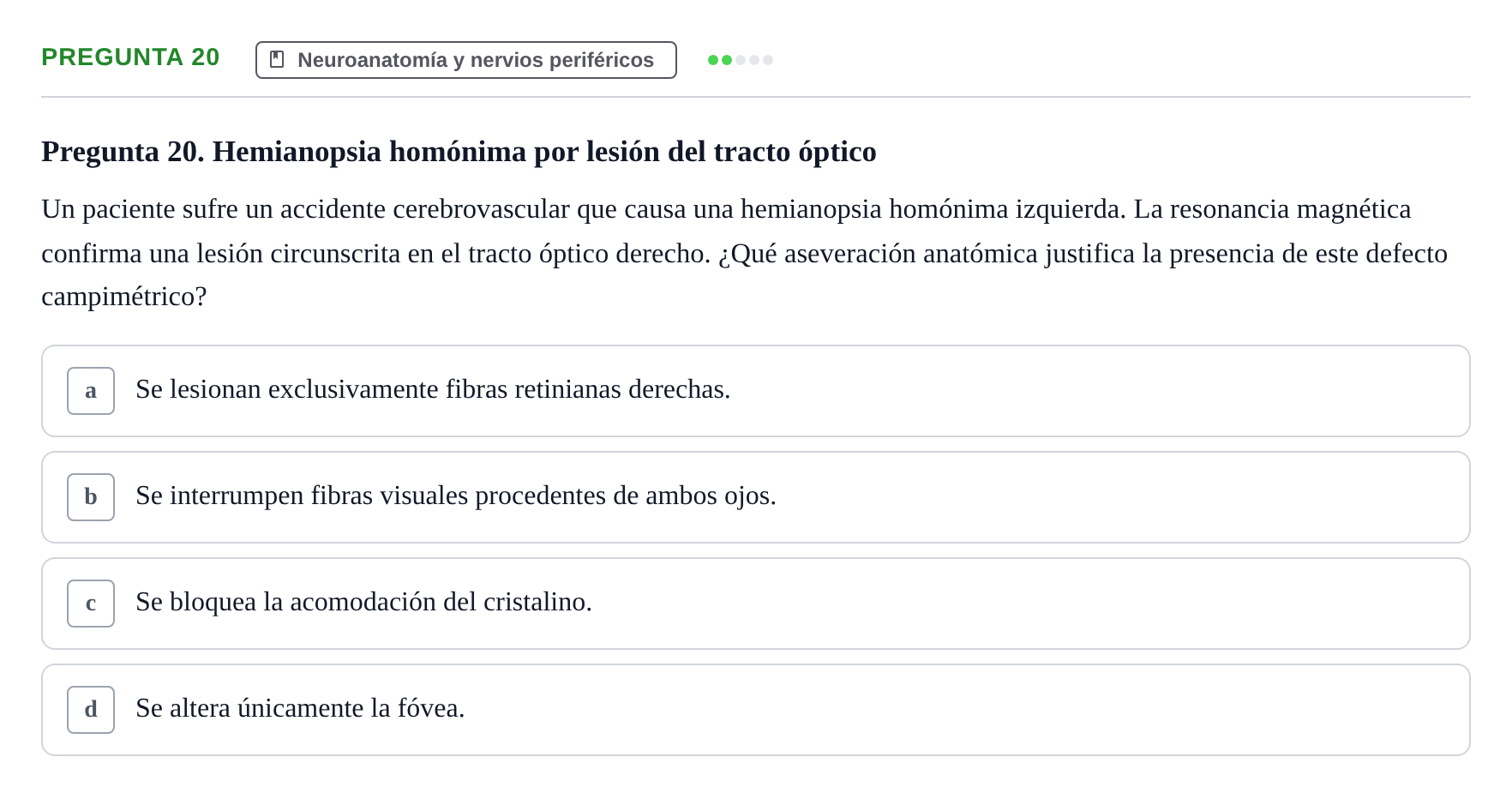 Enunciado: Pregunta 20