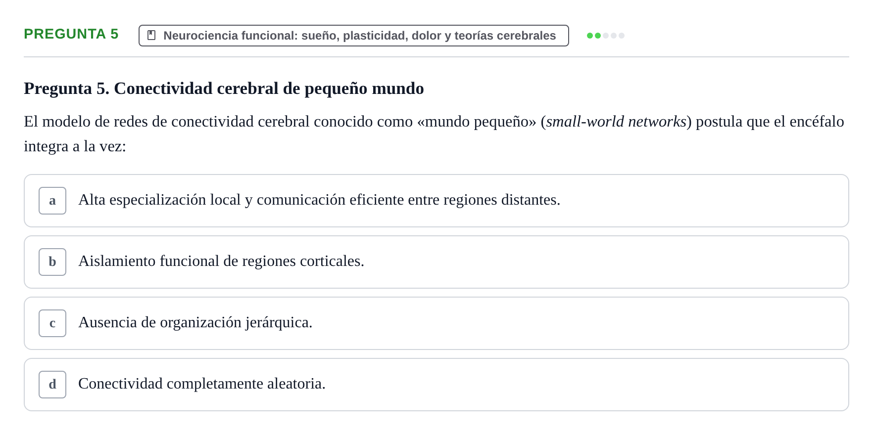 Enunciado: Pregunta 5
