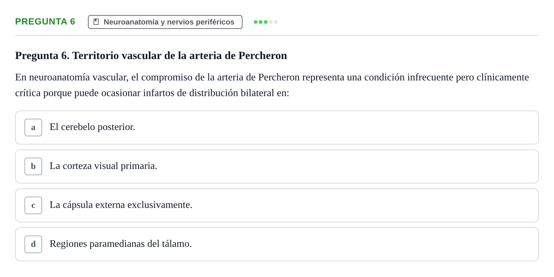 Enunciado: Pregunta 6