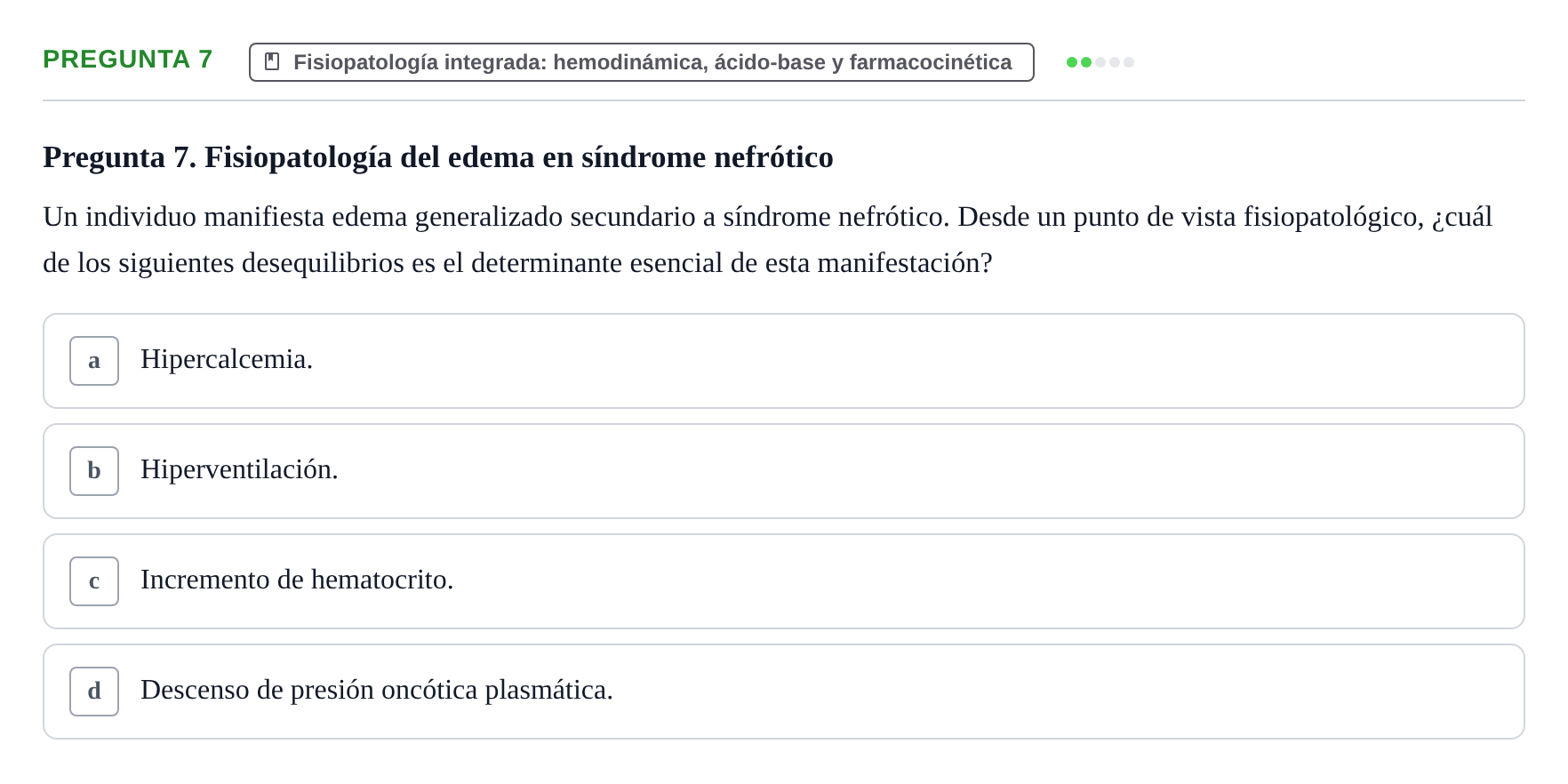 Enunciado: Pregunta 7