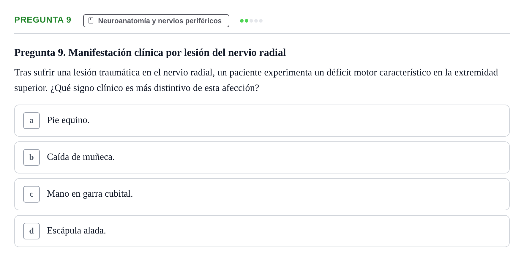 Enunciado: Pregunta 9