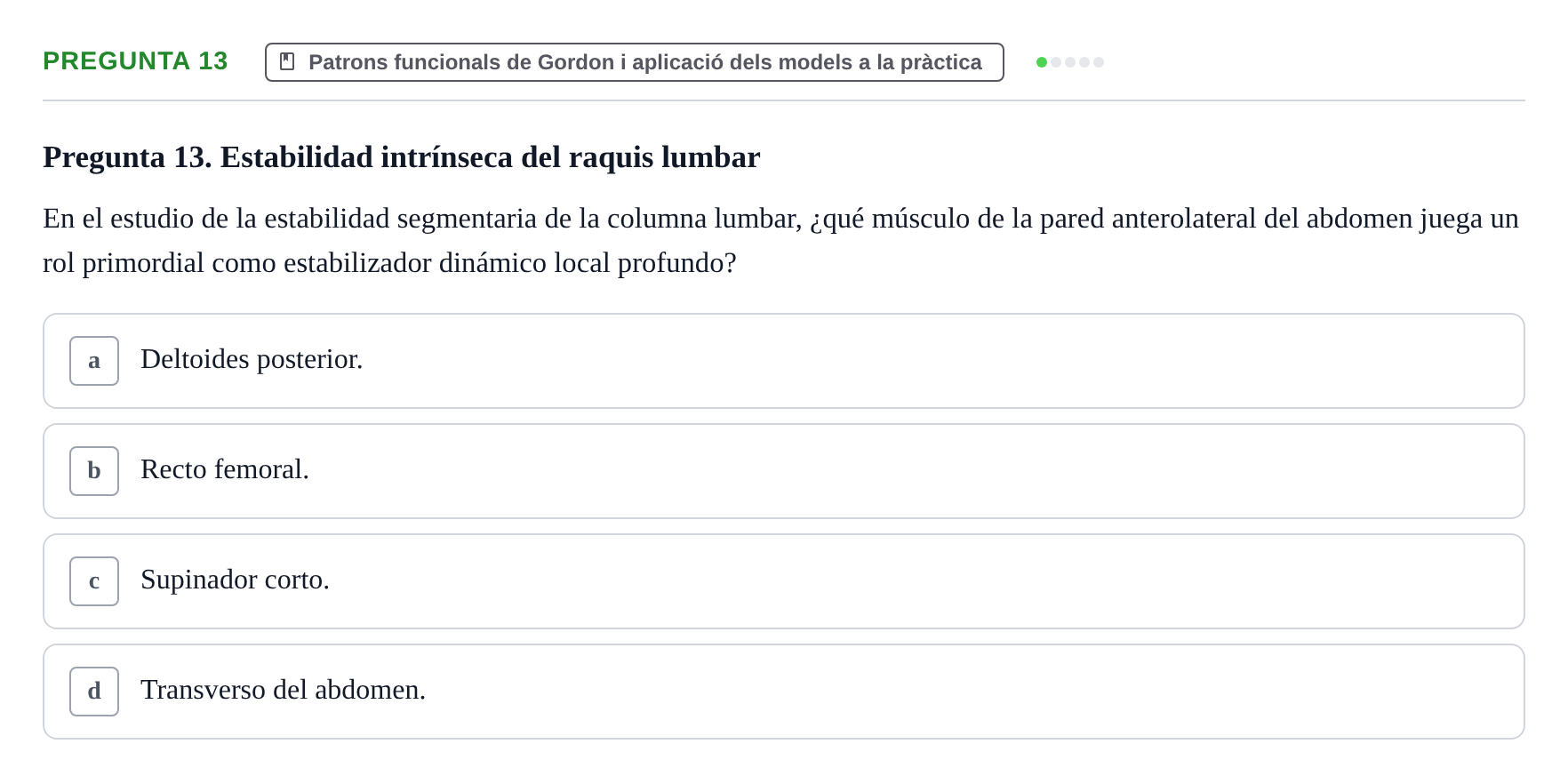 Enunciado: Pregunta 13