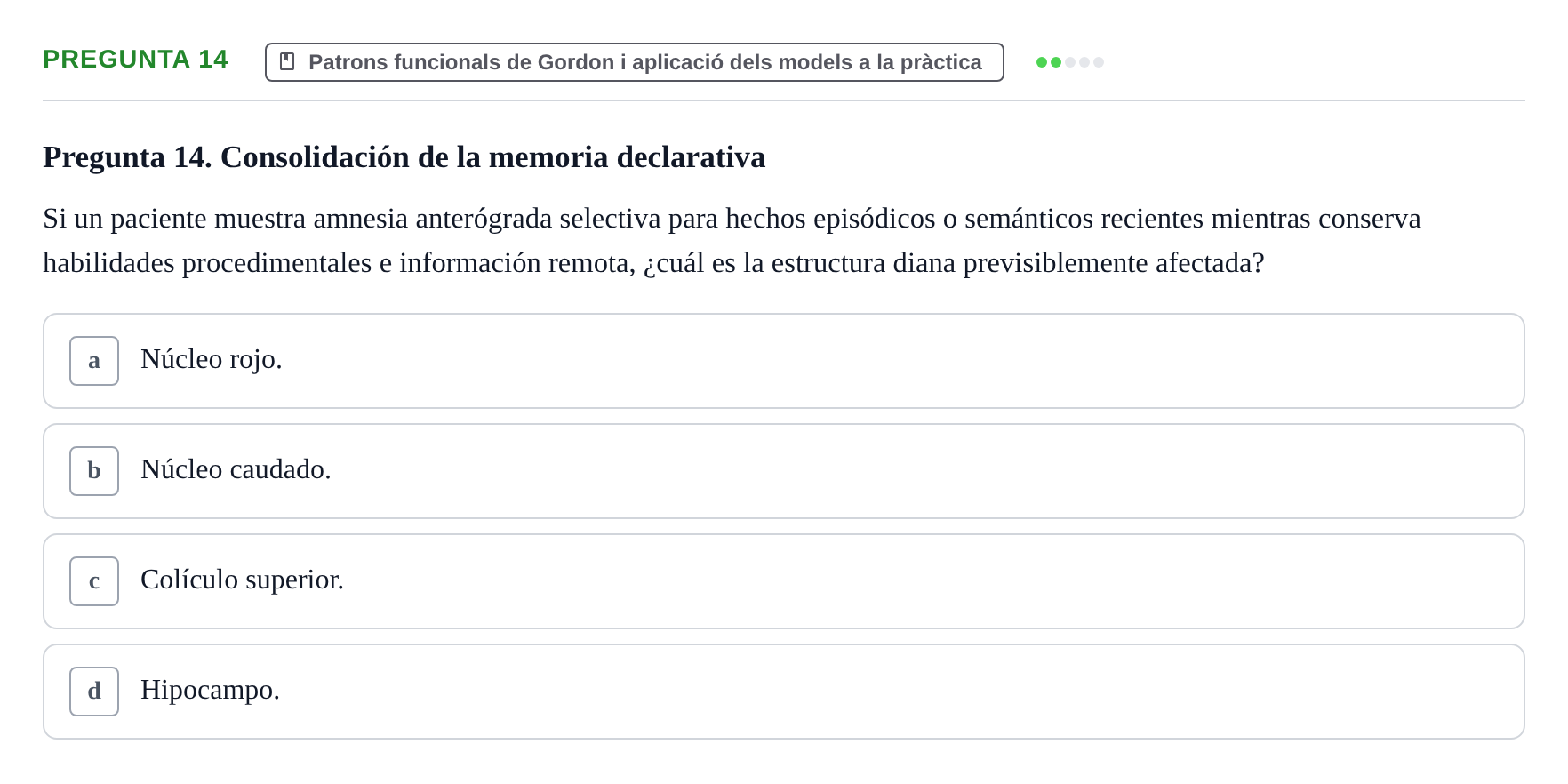 Enunciado: Pregunta 14