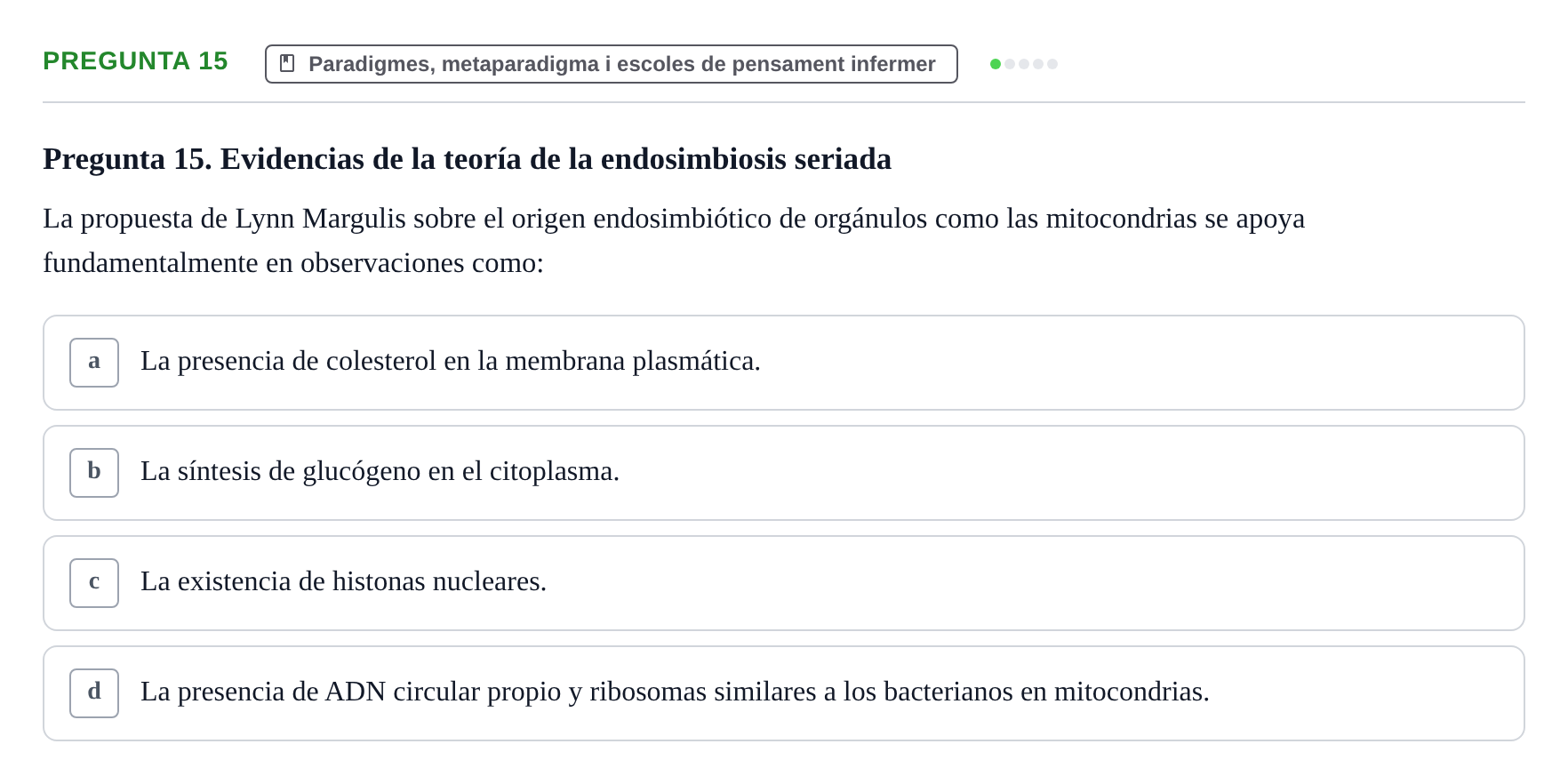 Enunciado: Pregunta 15